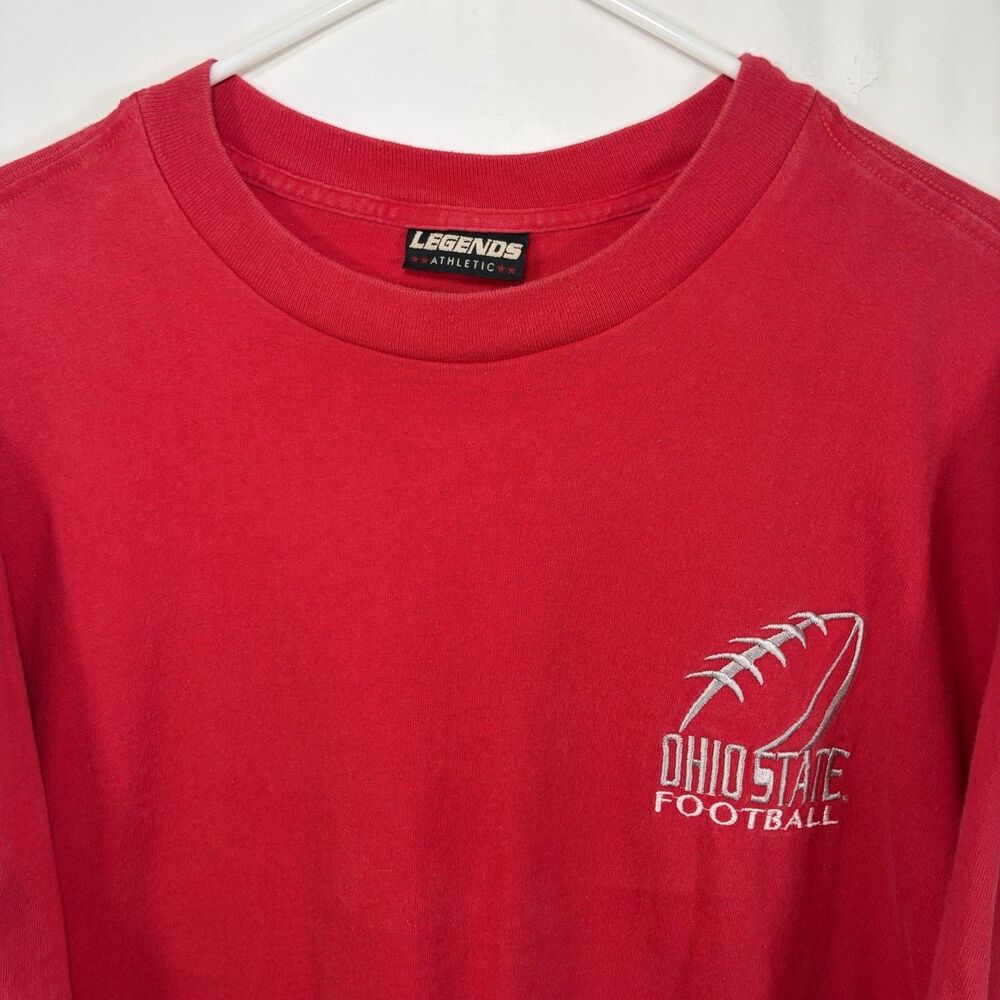 Vintage Ohio State Buckeyes Legends Athletic T Shirt Adult XXL 2XL Red 90s Y2K